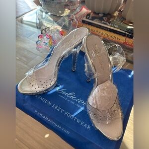 Pleaser Fabulocious Transparent Crystal Heels